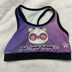 Girls Youth, Small Anti-Bully Rebel Athletic Sports Bra💜🖤